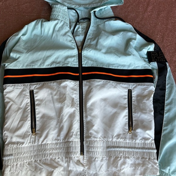 P.E Nation Man Up Windbreaker Jacket Womens M Full Zip Hood Color Block, Outdoor - Picture 4 of 12